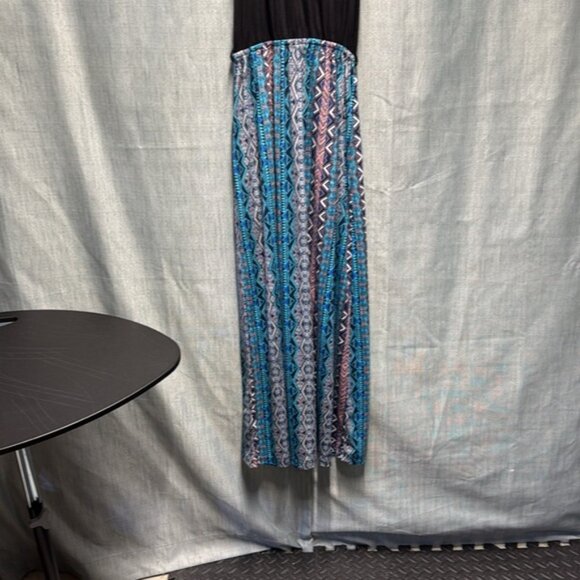 🏴 Pink Rose Black and Blue Spaghetti Strap Sundress size medium NWT - Picture 3 of 8